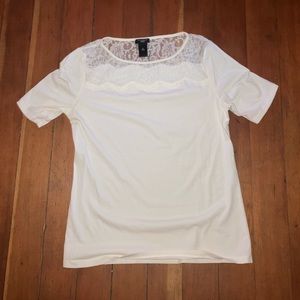 White Ann Taylor Lace top